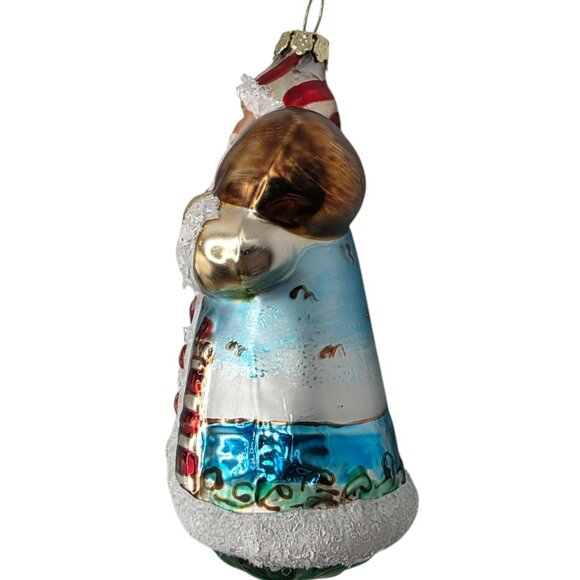 Vintage Coastal Santa Claus Christmas Ornament Nautical Sea Lighthouse Sailboat - Picture 5 of 10